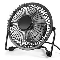 Mini Ventilador USB LuaTek em metal 4 Pás para PC e Notebook