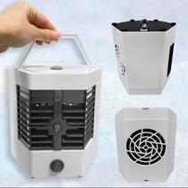 Mini Ventilador Usb Portátil Com Luz Led E Umidificador Mini Ventilador Usb Portátil Com Luz Led E Umidificador