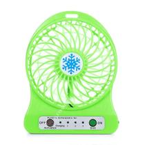 Mini Ventilador Verde Pequeno Portatil A Pilha Portátil