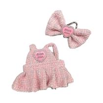 Mini Vestido De Princesa Rosa Para Boneca Labubu De 17 Cm, Acessórios Fofos De Roupa De Monstro