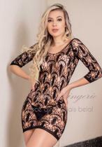 Mini Vestido Sensual de Mangas Longas 1302 Yaffa Mini Vestido Sensual de Mangas Longas 1302 Yaffa