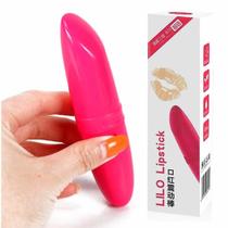 Mini vibrador em abs formato de batom