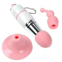 Mini Vibrador Estimulador de Clitóris Ponto G e Seios 3 ponteiras Chaveiro Sexshop