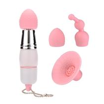 Mini Vibrador Feminino Massageador de Clitóris Portátil 3 Ponteiras Mini Vibrador Feminino Massageador de Clitóris Portátil 3 Ponteiras