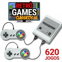 Mini Vídeo Game Retrô Clássico Sfc 620 Jogos Com 2 Controles