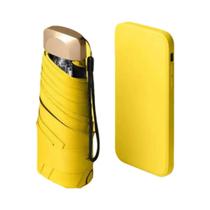 Mini Vinil Folding Pocket Umbrella, Proteção UV Ultravioleta, Sombra Do Sol, Pequeno Cápsula Parasol