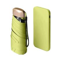 Mini Vinil Folding Pocket Umbrella, Proteção UV Ultravioleta, Sombra Do Sol, Pequeno Cápsula Parasol