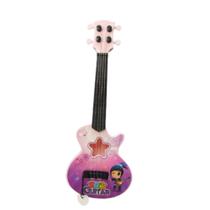 Mini Violão de brinquedo rock guitar rosa e azul