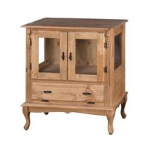 Mini Vitrine Baixa 92x80cm 2 Portas + 1 Gaveta e Pés Luiz XV - Tommy Desing