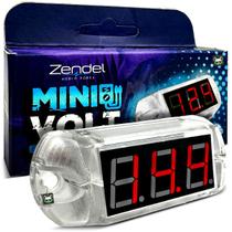 Mini Voltímetro Automotivo 12v 24v Medidor Bateria Zendel