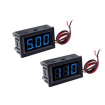 Mini voltímetro CrocSee DC 5-120V com display digital LED azul