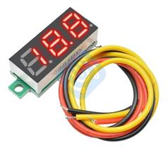 Mini Voltímetro Digital 3 Fios Led 0-100v Remote Bateria Som