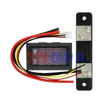 Mini Voltímetro Digital Amperímetro DC 0-100V 50A Com Display LED Duplo, Testador De Tensão E