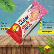 Mini Wafer Lowçucar Zero Açucares Sabor Morango 22G