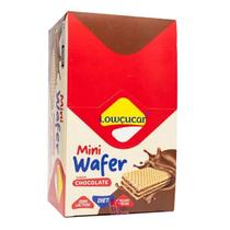 Mini Wafer Zero Lactose e Açúcar Chocolate Lowçucar contendo 20 unidades de 22g cada