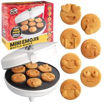 Mini Waffle Maker Emojis - 7 Waffles com Carinhas Sorridentes Mini Waffle Maker Emojis - 7 Waffles com Carinhas Sorridentes