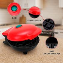 Mini Waffle Máquina Antiaderente Compacta Para Família 110V