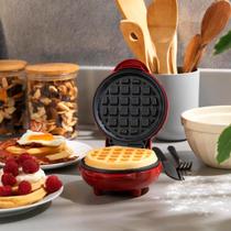 Mini Waffle Portátil Elétrica Ideal Lanches Rápidos 110V