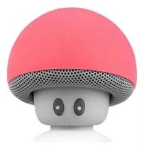 Mini Wireless Speaker Caixinha De Som Bluetooth Mini Cogumelo Ventosa Vermelho