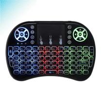 Mini Wireless Teclado Controle Smart Tv Pc Usb Receiver Rgb