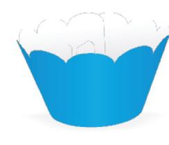 Mini Wrapper Mini Cupcake - Azul - 3cm x 14,5cm - 12 unidades - Nc Toys