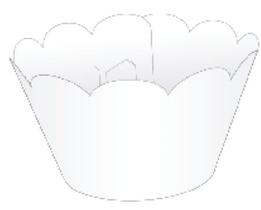 Mini Wrapper Mini Cupcake - Branco - 3cm x 14,5cm - 12 unidades - Nc Toys Mini Wrapper Mini Cupcake - Branco - 3cm x 14,5cm - 12 unidades - Nc Toys