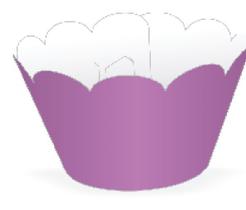 Mini Wrapper Mini Cupcake - Lilás - 3cm x 14,5cm - 12 unidades - Nc Toys