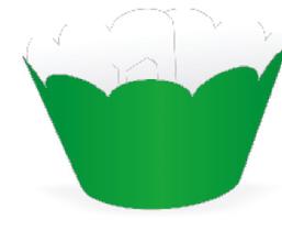 Mini Wrapper Mini Cupcake - Verde Bandeira - 3cm x 14,5cm - 12 unidades - Nc Toys