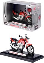 Miniatura 1/18 Moto Honda CG Titan 150 2014 Vermelha