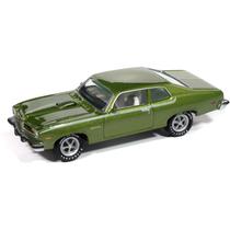 Miniatura - 1:64 - 1974 Pontiac GTo - Verde - Storage Tin Mecum Autction - Johnny Lightning - JLCT015B
