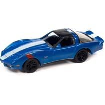 Miniatura - 1:64 - 1979 Chevy Corvette - Azul - Classic Gold - Johnny Lightning - JLCG031B Miniatura - 1:64 - 1979 Chevy Corvette - Azul - Classic Gold - Johnny Lightning - JLCG031B