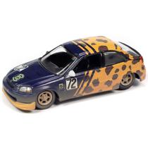 Miniatura - 1:64 - 1998 Honda Civic Brown - Street Freaks R1 - Johnny Lightning JLSF023