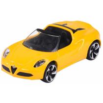 Miniatura - 1:64 - Alfa Romeo 4c Spider Amarelo - Carros Italianos - Majorette 212053052SII