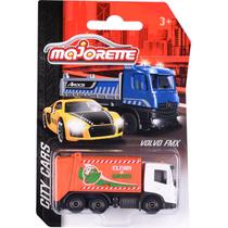 Miniatura - 1:64 - Caminhão de Lixo Volvo FMX Laranja - City - Majorette 212052010