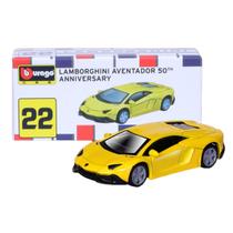 Miniatura 1:64 Carro Aventador 50º Aniversário Bburago 22