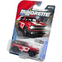 Miniatura - 1:64 - Ford Bronco Vermelho - Showroom - Majorette 8502000000 Miniatura - 1:64 - Ford Bronco Vermelho - Showroom - Majorette 8502000000