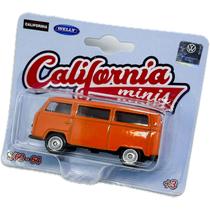 Miniatura - 1:64 - Volkswagen Kombi Laranja - California Minis - Welly Miniatura - 1:64 - Volkswagen Kombi Laranja - California Minis - Welly