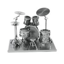 Miniatura 3D Metal Earth Bateria Rock Drum Set MMS076 Puzzle De Metal Para Montar