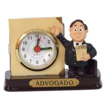 Miniatura Advogado De Resina Com Relógio 8 Cm