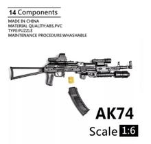 Miniatura arm brinquedo Ak74 escala 1/6 assault rifl - Fireapple