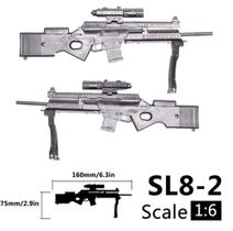 Miniatura arm brinquedo Sl8-2 escala 1/6 rifl