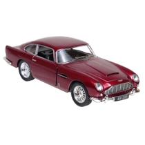 Miniatura Aston Martin DB5 1963 Kinsmart 1/38 Metal e Fricção Vinho.