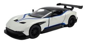 Miniatura Aston Martin Vulcan Branco Metal Kinsmart 1:38