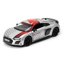 Miniatura Audi R8 Coupe Livery Edition 2020 Kinsmart 1:36 Metal e Fricção Prata