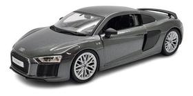 Miniatura Audi R8 V10 Cinza Maisto Metal 1:24 Miniatura Audi R8 V10 Cinza Maisto Metal 1:24