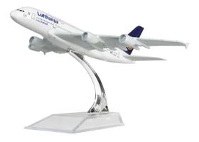 Miniatura Aviao Airbus A380 Lufthansa Aeronave Comercial Airplane