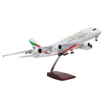 Miniatura Avião Comercial Airbus A380 Emirates Versão Com Led - Escala 1/160