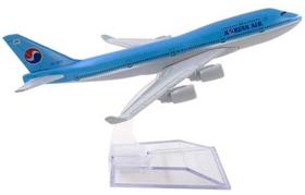 Miniatura Avião Comercial Boeing 747 Korean Airlines 1/400