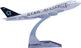 Miniatura Avião Comercial Boeing 747 Star Alliance - Escala 1/400