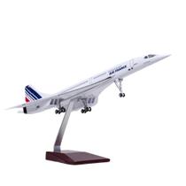 Miniatura Avião Comercial Concorde Air France Versão Com Led - Escala 1/125 - AirCraft Model